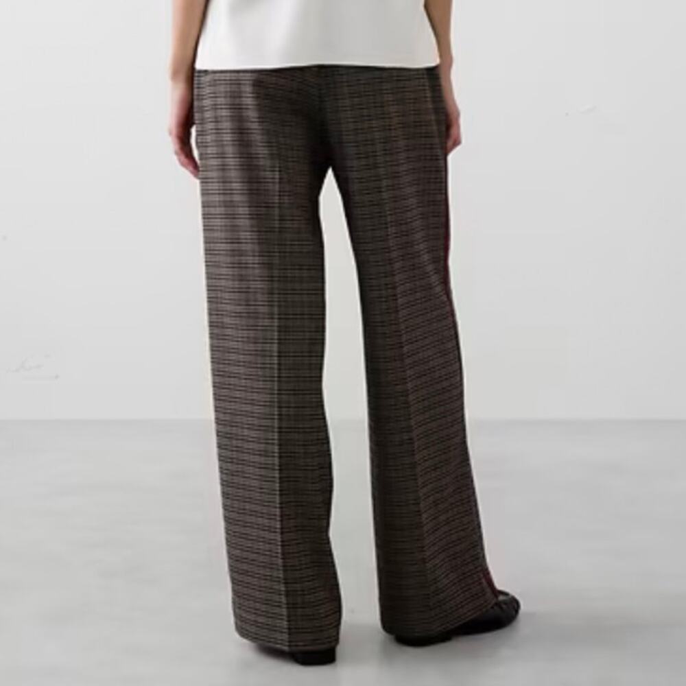 Banana Republic Straight Mid Rise Pull on Pant Multi Houndstooth XXL - Picture 3 of 13